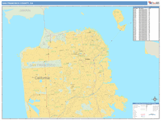 San Francisco County, CA Digital Map Basic Style